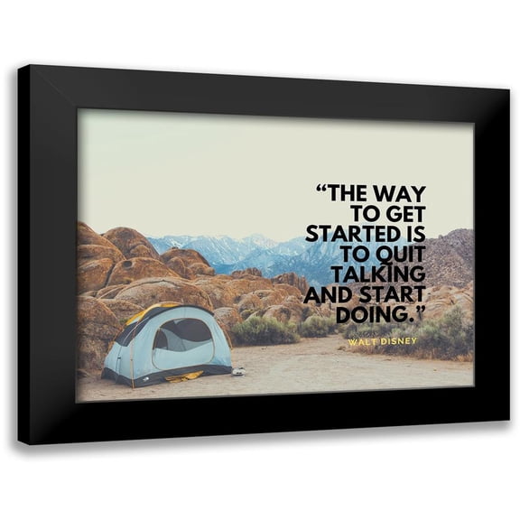 ArtsyQuotes 14x12 Black Modern Framed Museum Art Print Titled - Walt Disney Quote: The Way