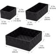 thumbnail image 6 of 4 Pack Woven Storage Baskets for Organizing, Small Decorative Baskets Cube Bin Tidy for Closet Desktop Bathroom Bedroom, Black, 6 of 7