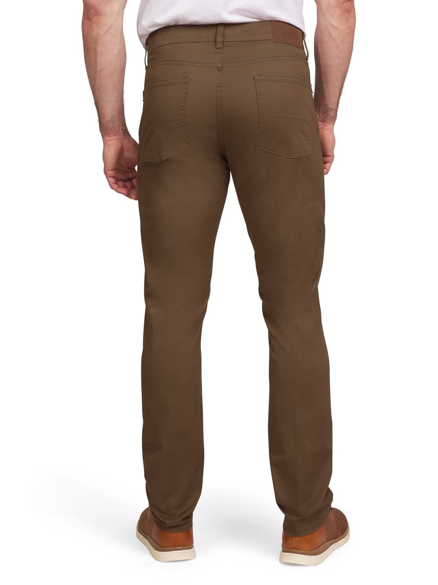 Chaps Men's & Big Men's Slim Straight Fit 5-Pocket Khaki Pants