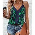 thumbnail image 2 of Camiseta sin mangas con cuello en V para mujer, tirantes finos, estampado de leopardo, ajuste holgado, chaleco sin mangas de verano, 2 of 8