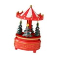 thumbnail image 4 of Caja de música decorativa con forma de carrusel navideño, mecanismo de cuerda, ligera y decorativa. Estilo E, 4 of 9