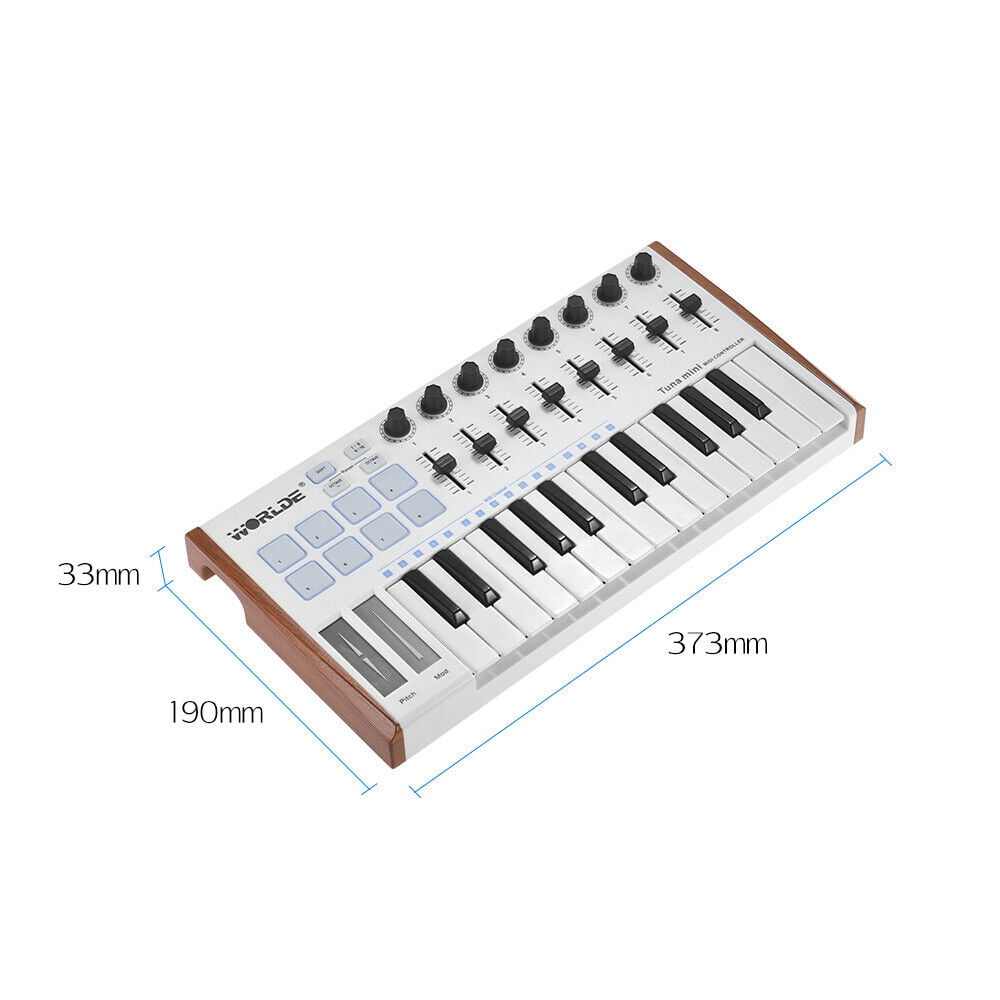 MIDI keyboard,Pads With 6.35mm With 6.35mm Pedal Midi 8 Pads Usb Midi 25-key 8 Pads With Iuppa Midi Huiop Usb Laoshe Midi Qisuo Tuna