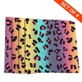 thumbnail image 4 of DouZhe Polyester Placemats Set of 4, Colorful Leopard Print Rainbow Animal Pattern Heat Resistant Place Mats for Dining Table, 12" x 18", 4 of 7