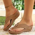 thumbnail image 2 of IUJSOY Flip Flops for Women Arch Support Orthopedic Sandals Wedges Boho Thong Sandals Slip on Shoes, 2 of 9