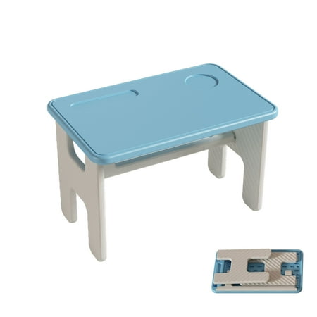 UNICOO® Children's Plastic Foldable Multifunction Table, Children's Art Craft Study Activity Table, Picnic Table and Entertainment Table (Table Only)(Blue & Gray)