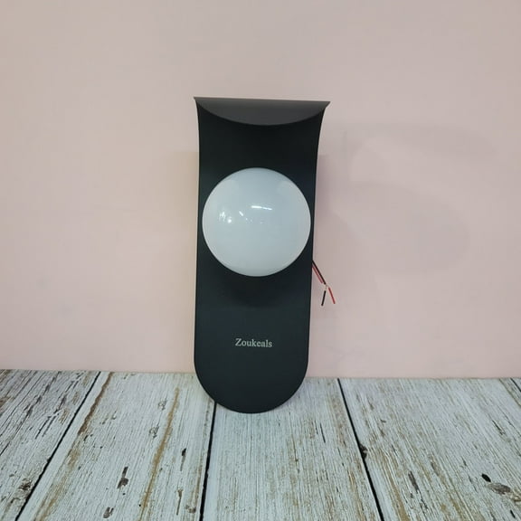 Zoukeals Indoor Lighting Fixtures, Wall Sconce Indoor Lighting, Dimmable Bedside Lamp for Bedroom, Hallway, Living Room, Porch - Black