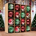 thumbnail image 6 of Majestic Winterly Nature Glittered Ornament Bauble Set, Red and Green Balls Bundle with Acorns, Snowflakes, and Spruce Tree Accents, 6 of 7