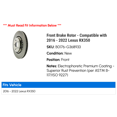 thumbnail image 2 of Front Brake Rotor - Compatible with 2016 - 2022 RX350 2017 2018 2019 2020 2021, 2 of 2