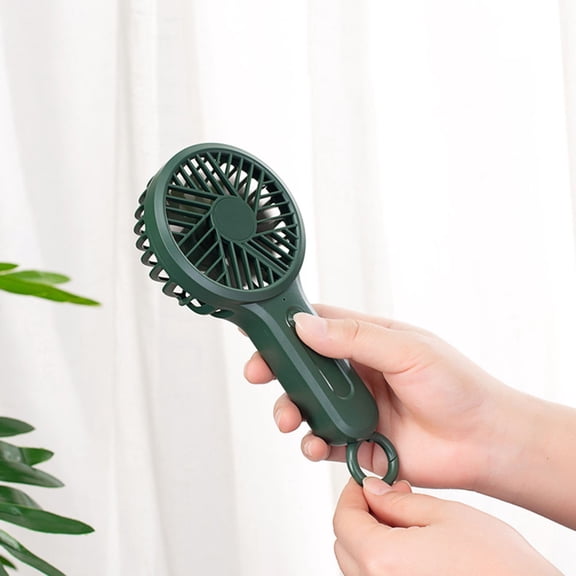 FOMIYES Portable USB Handheld Mini Fan, Compact and Lightweight Personal Cooling Fan, Green, 1 Set
