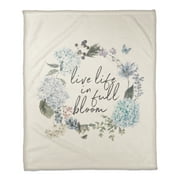 Creative Products Live Life in Full Bloom 50x60 Coral Fleece Blanket