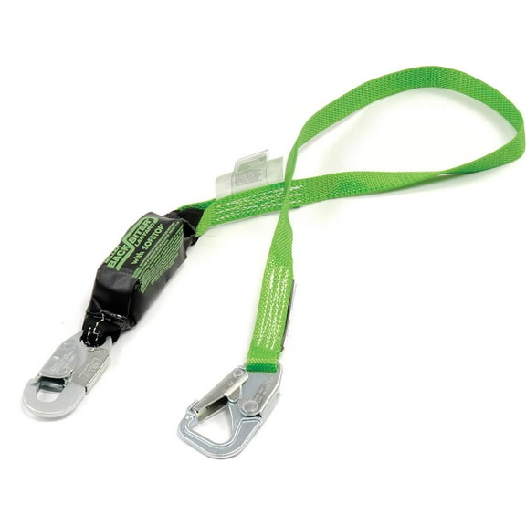 Honeywell Miller BackBiter Tie-Back Lanyard, 6 ft, Locking Snap Hooks, 310 lb Cap., 1 Leg
