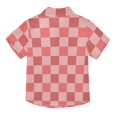 thumbnail image 2 of Dailycode Small Short Sleeve Button Down Shirts Red Pink Gingham Casual Shirt 3-10 Years, 2 of 9