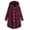 Red, variant on Winter Fall Hooded Jackets for Women Plus Size Button Plush Tops Loose Cardigan Wool Plus Size Jacket Coat