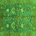 thumbnail image 1 of Ahgly Company Indoor Square Oriental Green Traditional Area Rugs, 5' Square, 1 of 4