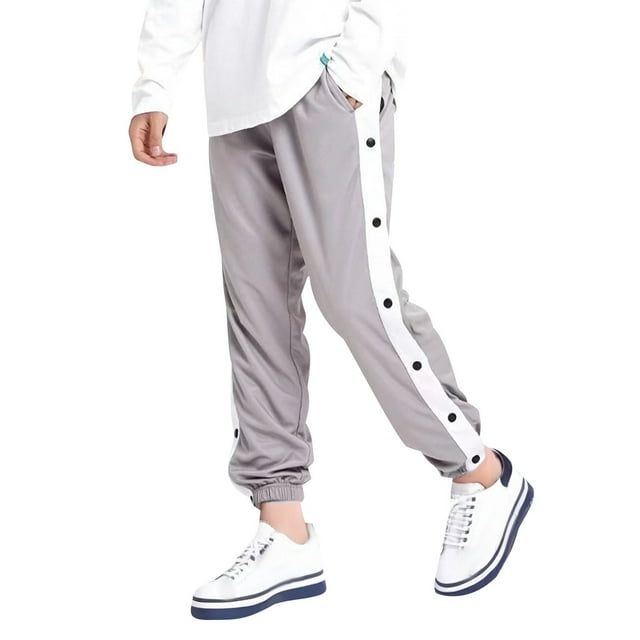 Timegard Baby Boy Girl Clothes Baggy Sweatpants Side Button Ruched Casual Color Block Trousers Unisex
