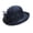 Navy, variant on Tea Party Hats Easter Spring Summer Mesh Sunshade Hat Flower Temperament Wedding Dress Hat Sun Dome Large Brim Hat Fashion Hat for Woman
