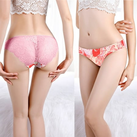 

Coappsuiop Lingerie For Women 1PC Ladies Low-Rise Transparent Leopard Print Lace Breathable Underpants Underwear Women