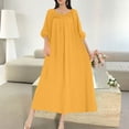 thumbnail image 5 of Women Oversized Maxi Dress Long Floor Length Dresses Casual Loose Baggy Crew Neck Summer Swing Beach Dress, 5 of 5
