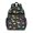 Black Dinosaurs Speech Bubbles Pattern, variant on Dinosaur and Leaves Black Pattern Cute School Backpack Bag for School with Padded Back and Adjustable Shoulder Straps 15.25"x11.5"x5.25"