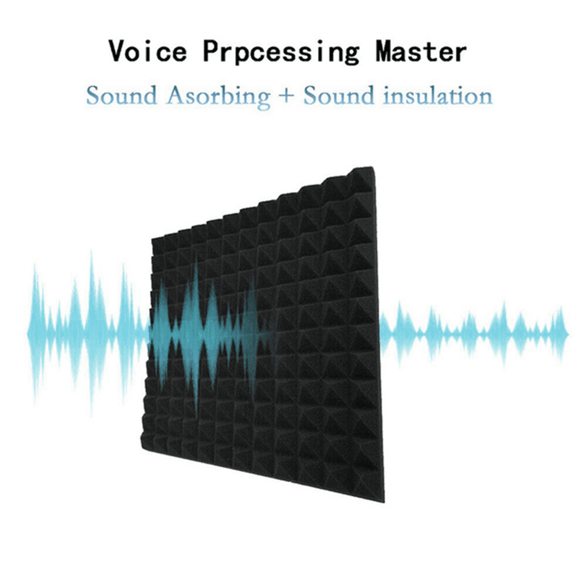 18 Pcs Acoustic Panels Foam Board Studio Sound-Absorbing Firewall Wedge Tiles Helps Reduce and Unnecessary Noise