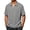 Gray, variant on Men Knit Polo Shirts Textured V Neck Short Sleeve Tops Summer Loose Casual Tees Breathable Turn Down Collar Golf TShirts Weekend Tennis Outdoor
