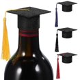 thumbnail image 1 of 4 Pcs Mini Graduation Caps Graduation Hats Bottle Hats Bottle Decors Bottle Toppers Grad Party Decorations, 1 of 4