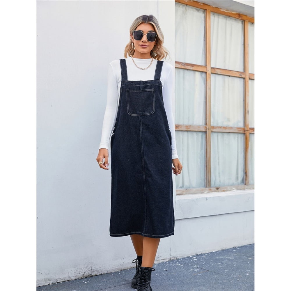 Personalized Denim Backpack Dresses MidLength Dresses