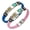 Blue & Pink, variant on 2pcs Glow in the Dark Cross Leather Bracelets, Christian Wristbands for 2, Religious Matching Jewelry for Couples Lovers Friends