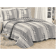 thumbnail image 1 of Colcha Cuadros Matrimonial DORMIREAL COCUMA 3 Piezas Color Gris Doble Vista Ropa De Cama, 1 of 2