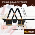 thumbnail image 3 of MELOTOUGH Fully Elastic 2 inch Wide X back Heavy Duty Men Adjusted Tradesperson Suspender, 3 of 9