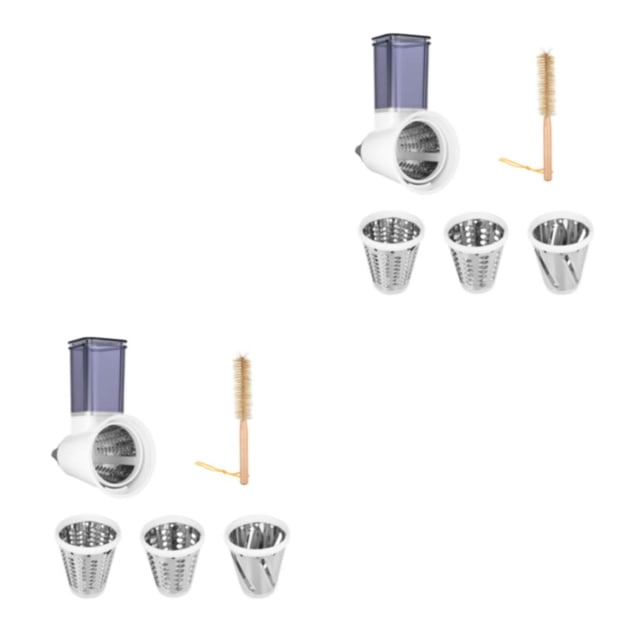 Advancent Rebanadora de vegetales multifuncional, rallador rotatorio de queso, trituradora, utensilios de cocina, accesorios para picadora, L 2piezas