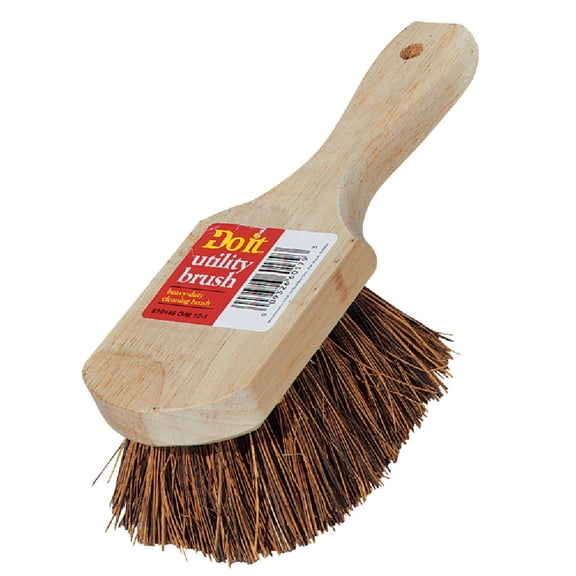 DQB Industries Wood Scrub Brush - Palmyra Bristle Fiber - 9 In. x 3 In.