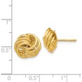 thumbnail image 5 of 14K Yellow Gold Polished Fancy Post Earrings (11 X 11) Made In Italy h1055, 5 of 6