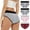 aac_Wine, variant on Plus Size Underwear for Women 4 Pack Packs Briefs High Cut Mix Color Breathable Womens Panties Leisure
