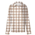 thumbnail image 4 of Endives Women's Long Sleeve Shirts Casual Plaid Printed Button Down Blouse Shirts Womens Tops, 4 of 5