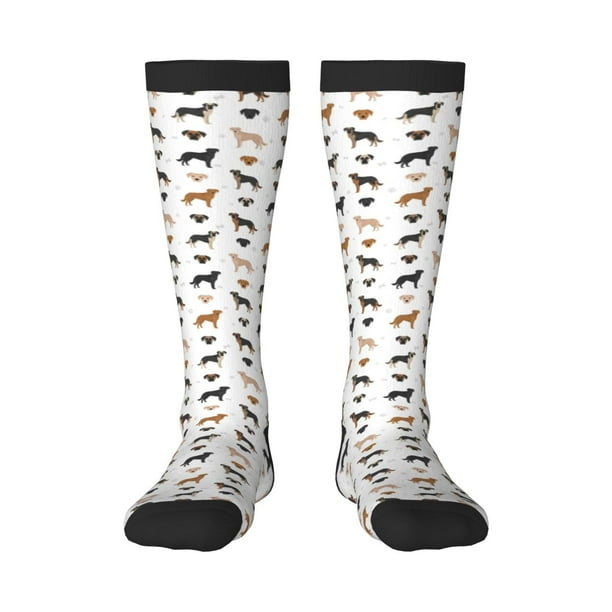 Fotbe Labrador Retriever Dog Calcetas Divertidas Estampadas para Hombre y Mujer, Calcetas de Algodón hasta la Rodilla para Caminar, Correr, Enfermería y Embarazo