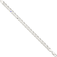 thumbnail image 2 of 925 Sterling Silver 8.25mm Anchor Mariner Curb Link Chain Bracelet, 2 of 3