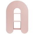 thumbnail image 6 of Maklaine Modern / Contemporary 58" Arched Bookshelf in Soft Pink, 6 of 9