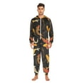thumbnail image 3 of FORMRS Onesies Pajama for Adults Unisex Hoodie Winter Jumpsuit One Piece Sleepwear, Sizes S-2XL, Black Fish Pattern, 3 of 7