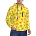 thumbnail image 2 of Lsque Sunflowers2 Pattern Casual Men's Hoodie,Hooded Sweatshirt with Kangaroo Pocket,Pullover Hoodie-Small, 2 of 7