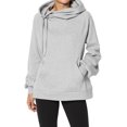 thumbnail image 1 of TheMogan Women's PLUS Drawstring Cozy Fleece Relaxed Fit Hooded Pullover Sweatshirts, 1 of 7