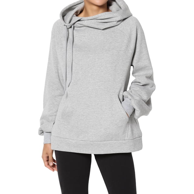 TheMogan Women's PLUS Drawstring Cozy Fleece Relaxed Fit Hooded Pullover Sweatshirts