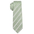 thumbnail image 2 of Barry.Wang Sage Green Silk Ties for Men Sets Woven Pure Striped Formal Necktie Pocket Square Cufflinks Wedding Party 4PCS, 2 of 5
