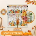 thumbnail image 4 of Autumn Leaf Kitchen Window Curtains and Valances Set 36 Inch, Fall Pumpkins Watercolor Short Tier Curtain for Cafe Living Room Bathroom, Fall Thanksgiving 3 Pieces Set Kitchen Decor, 4 of 6