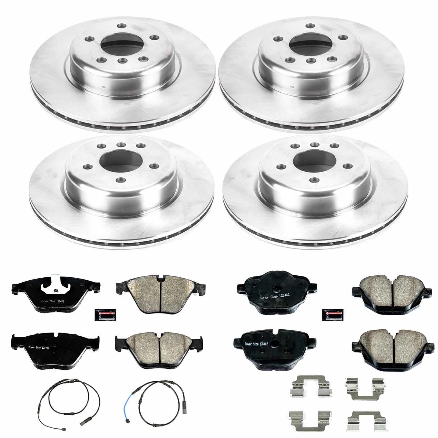 PowerStop Front and Rear Stock Replacement Brake Pad and Rotor Kit Fits: BMW Select Models KOE7237