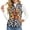 Calf and Sunflower Pattern, variant on Black Leopard Print Pattern Women's Quilted Vest Lightweight with Zip Stretch Polyester Women's Vests for Outdoor Activities Winter
