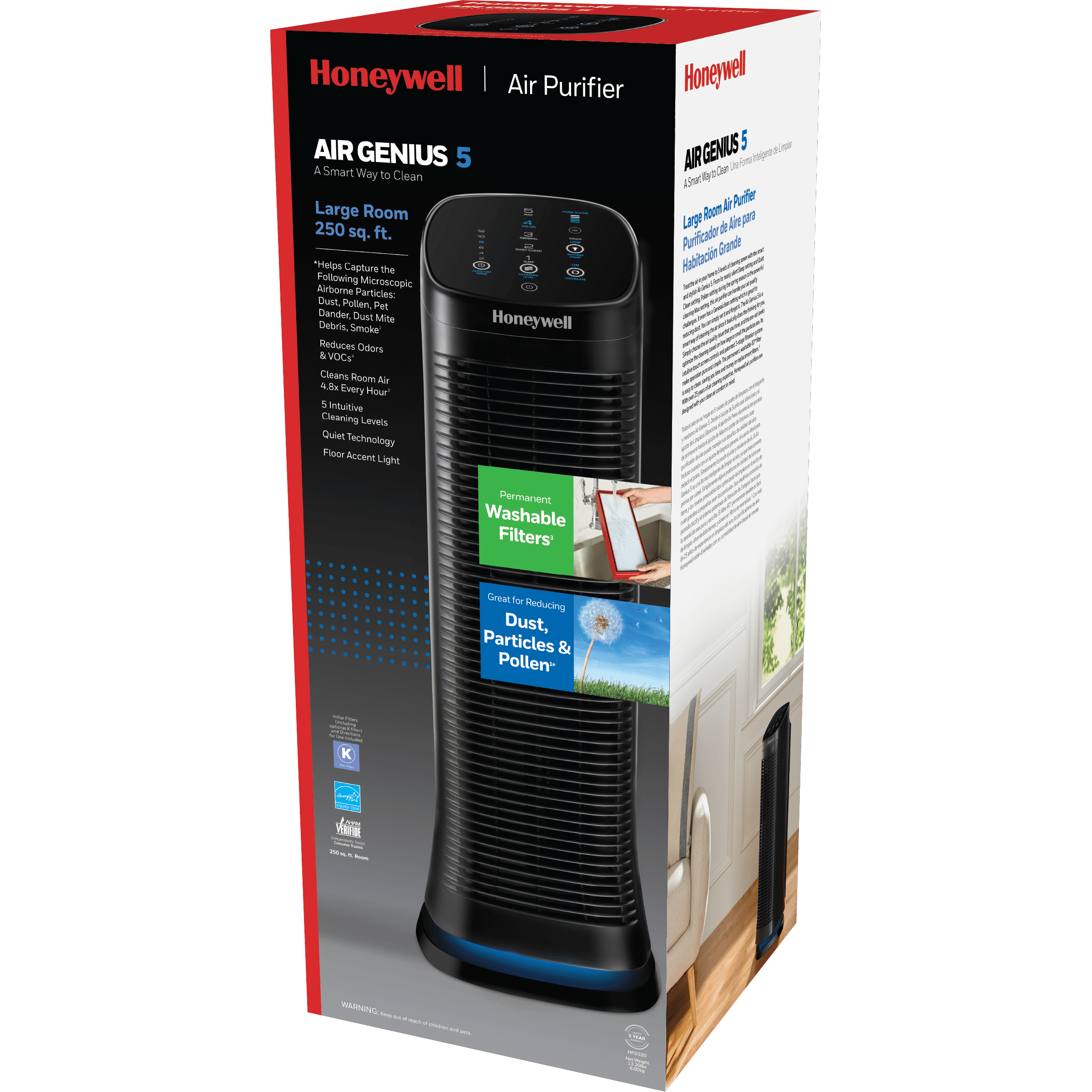 Honeywell airgenius 5 air purifier reviews discount