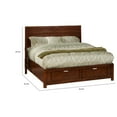 thumbnail image 5 of BenJara Refined SelectWood Full Size Storage Bed, Brown, 5 of 8