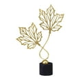 thumbnail image 2 of Gold Iron Leaf Ornament for Home Decor - Elegant Metal Craft Accent Piece for Living Room, Wine Cabinet, or Entrance - Unique Christmas Gift, 12.21x9.06x2.17 Inches, Single Decorative Item, 2 of 6