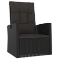 thumbnail image 5 of vidaXL 4 Piece Garden Lounge Set with Cushions Black Poly Rattan, 5 of 5